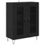 Highboard 2 pcs Sort eg Konstrueret træ og glas