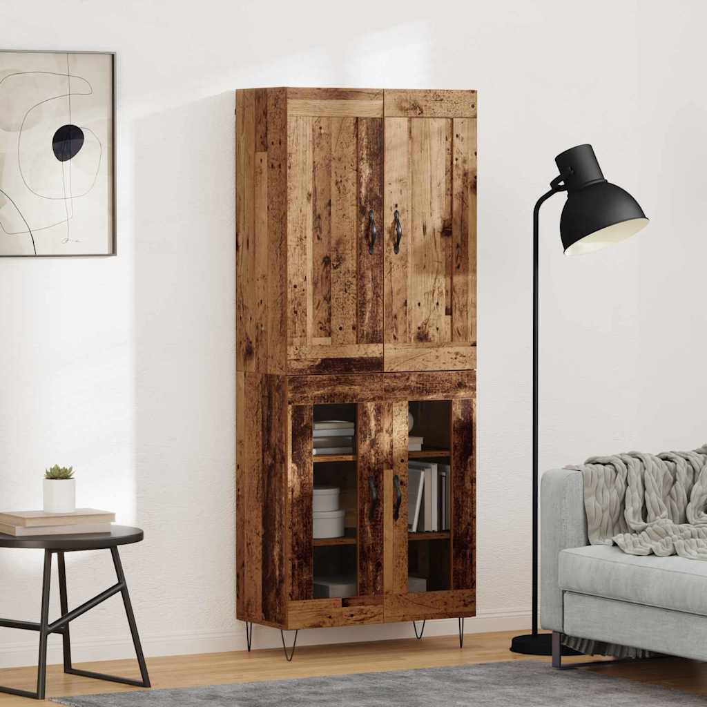 Highboard Gammelt træ 69,5 x 34 x 180 cm Konstrueret træ