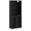 Highboard 2 pcs Sort eg Konstrueret træ