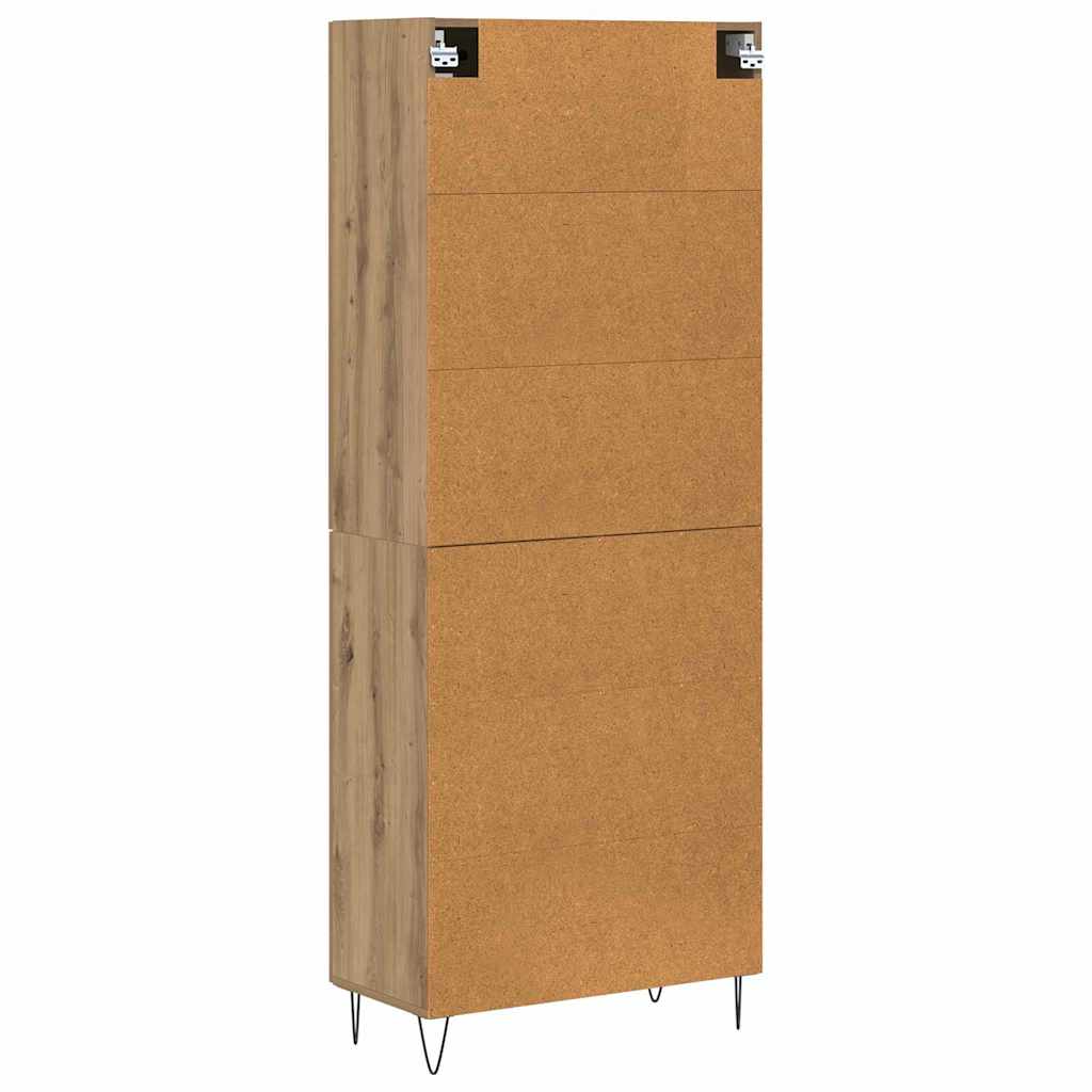 Highboard Artisan Egetræ 69,5 x 34 x 90 cm Konstrueret træ