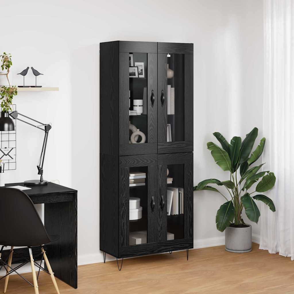 Highboard Sort eg 69,5 x 34 x 180 cm Konstrueret træ