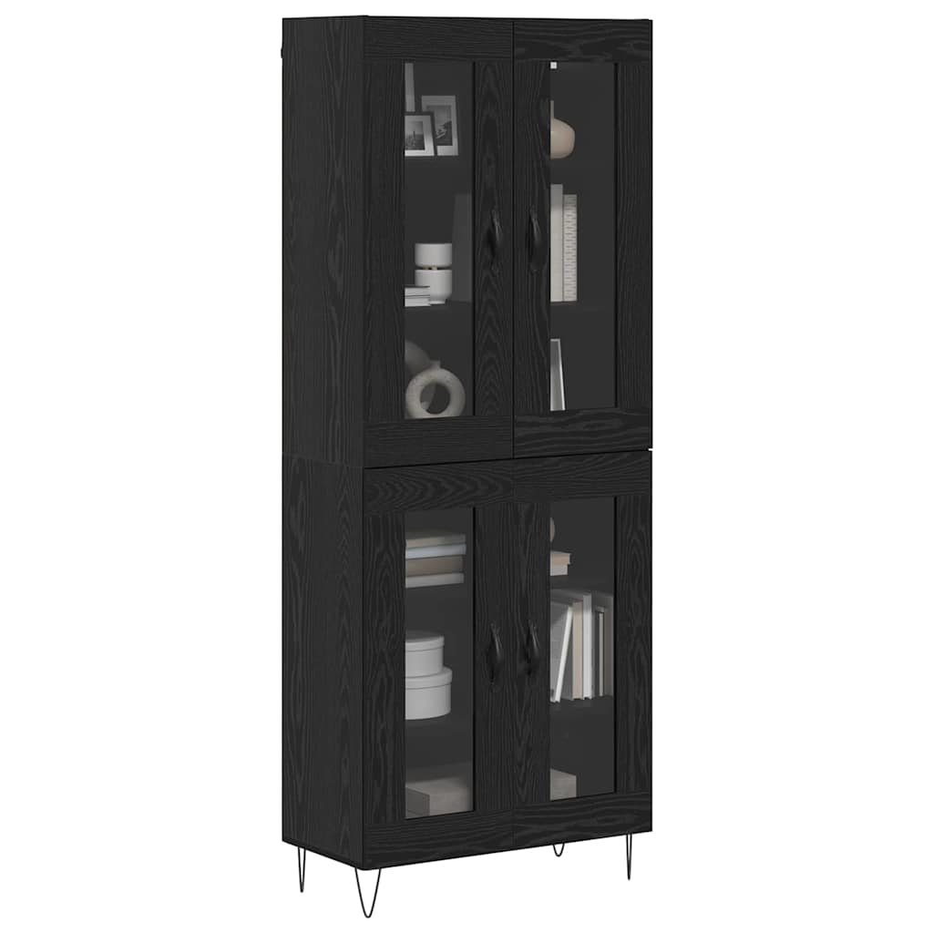 Highboard Sort eg 69,5 x 34 x 180 cm Konstrueret træ