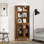 Highboard Gammelt træ 69,5 x 34 x 180 cm Ingeniørtræ og glas