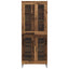 Highboard 2 pcs Gammelt træ Ingeniørtræ og glas