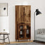 Highboard 2 pcs Gammelt træ Konstrueret træ