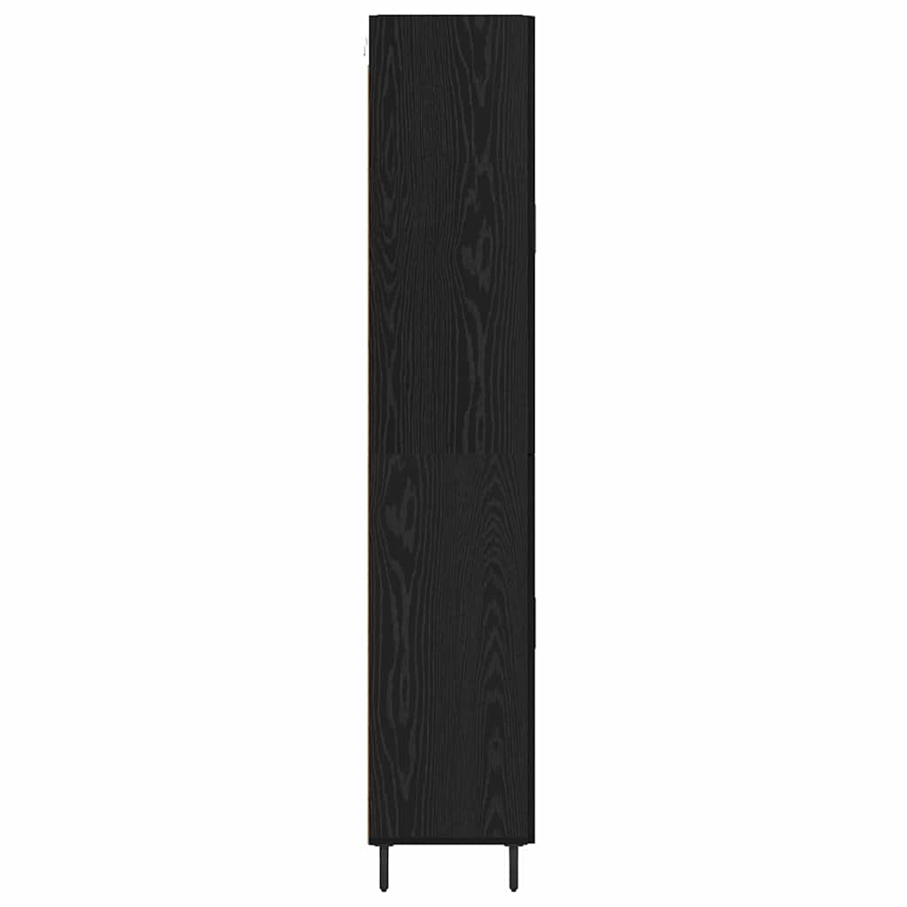 Highboard 2 pcs Sort eg Konstrueret træ