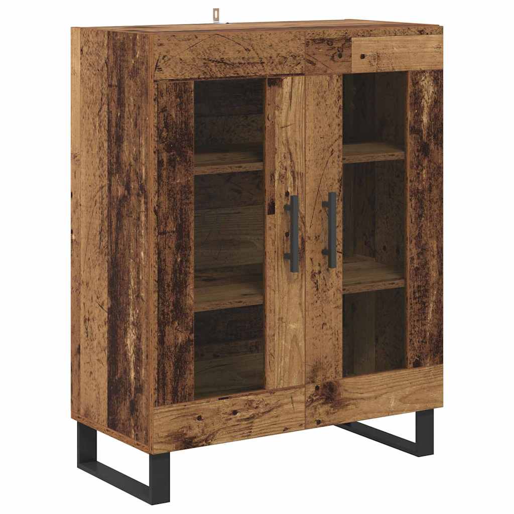 Highboard 2 pcs Gammelt træ Konstrueret træ