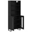 Highboard 2 pcs Sort eg Konstrueret træ