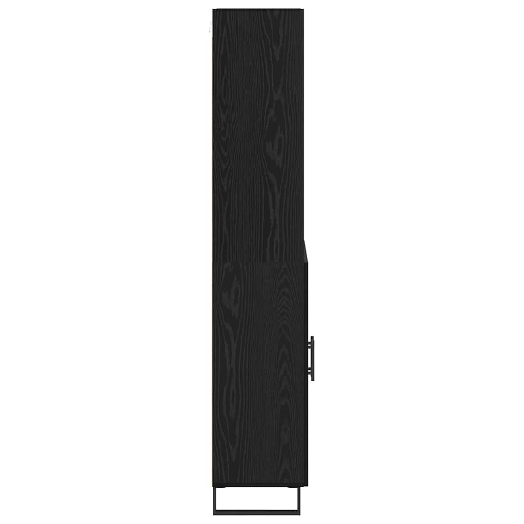 Highboard 2 pcs Sort eg Konstrueret træ