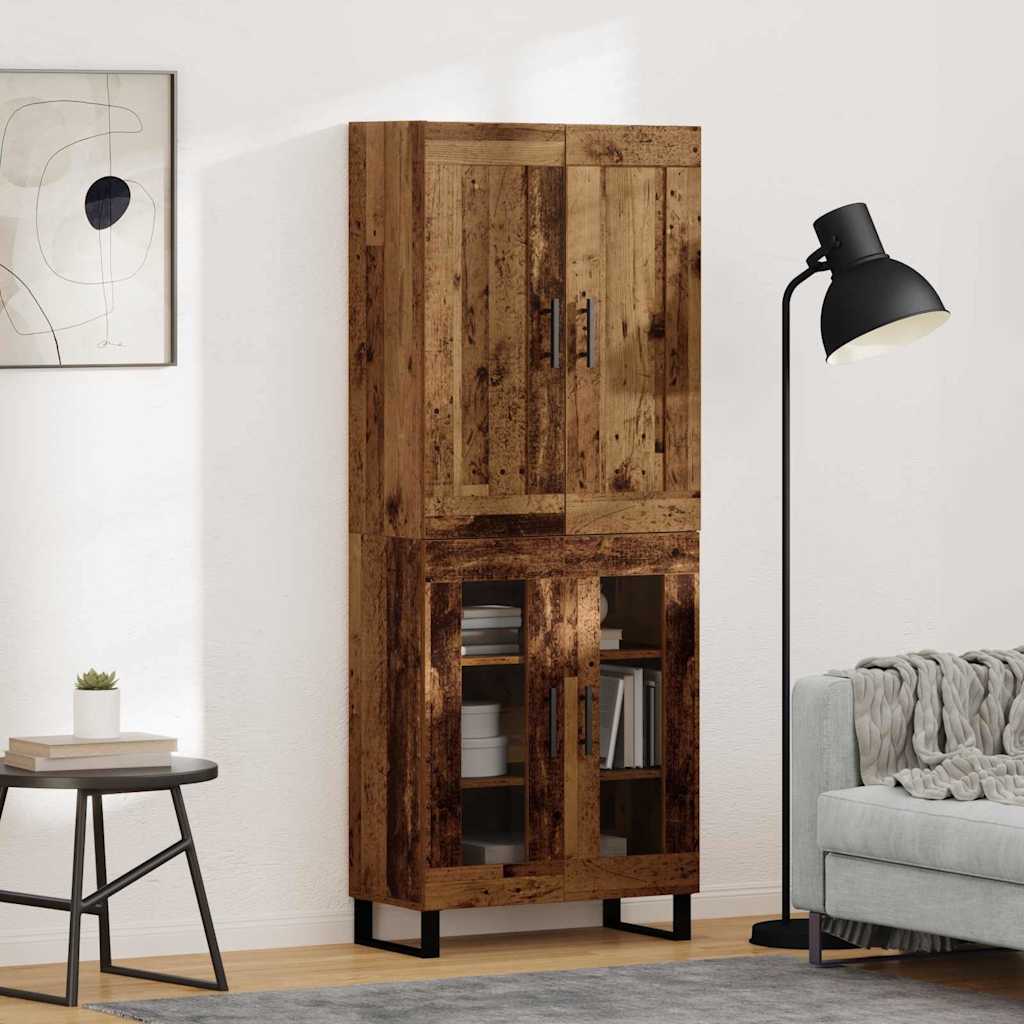 Highboard Gammelt træ 69,5 x 34 x 180 cm Konstrueret træ
