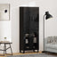 Highboard Sort eg 69,5 x 34 x 180 cm Konstrueret træ