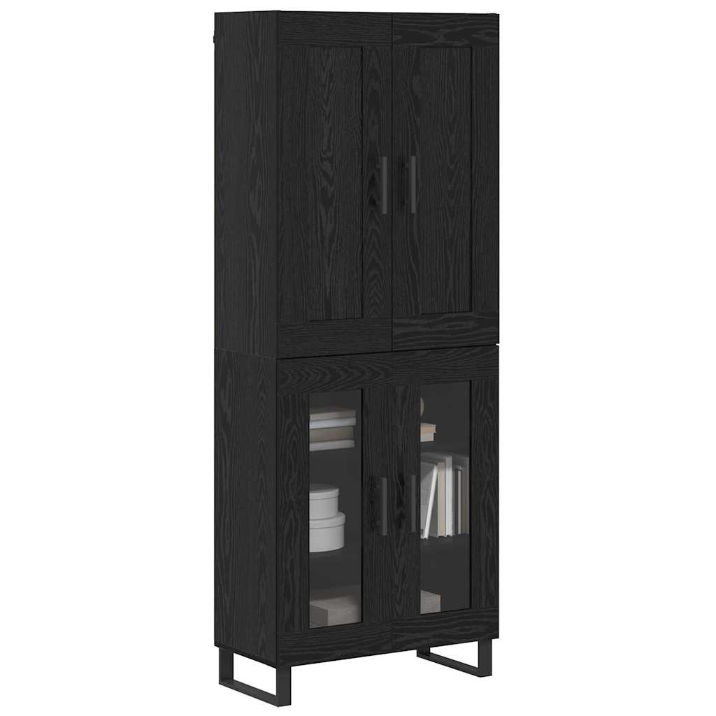 Highboard Sort eg 69,5 x 34 x 180 cm Konstrueret træ