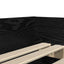 Sengestel med skuffe Sort eg 90 x 200 cm Massiv fyrretræ