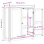Kabinet med opbevaring Brun 80 x 35 x 95 cm Massivt Eg Træ