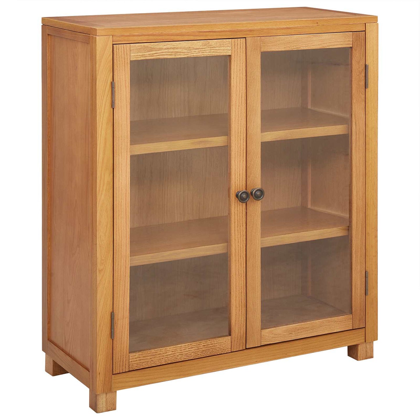 Kabinet med hylde med dør Brun 80 x 35 x 95 cm Massivt Eg Træ