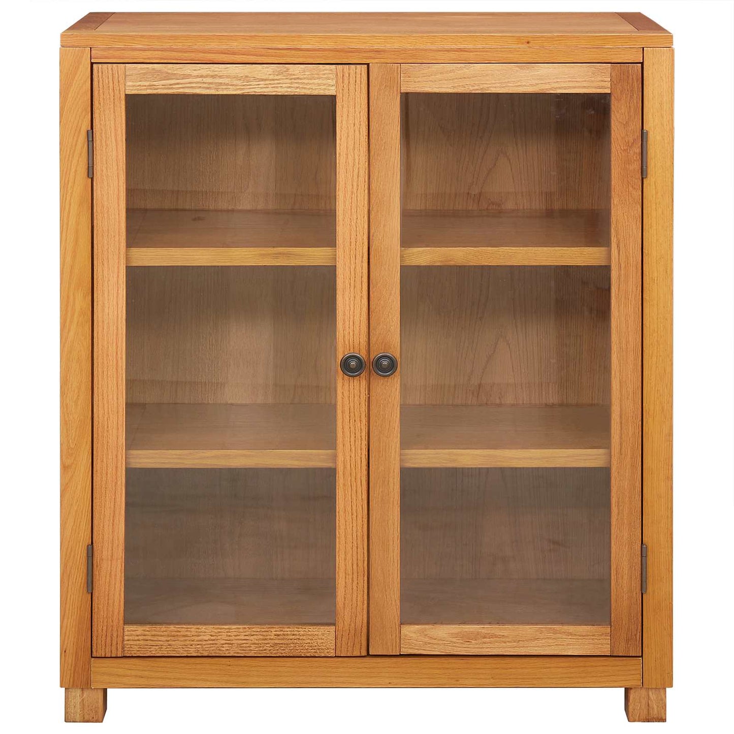 Kabinet med hylde med dør Brun 80 x 35 x 95 cm Massivt Eg Træ