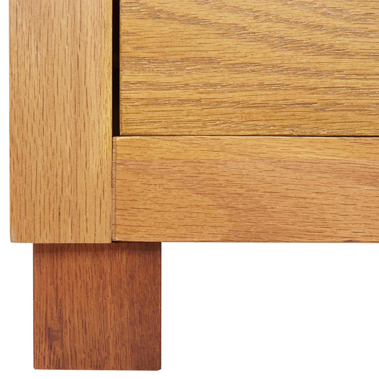 Kabinet med skuffe Brun 80 x 35 x 95 cm Massivt Eg Træ