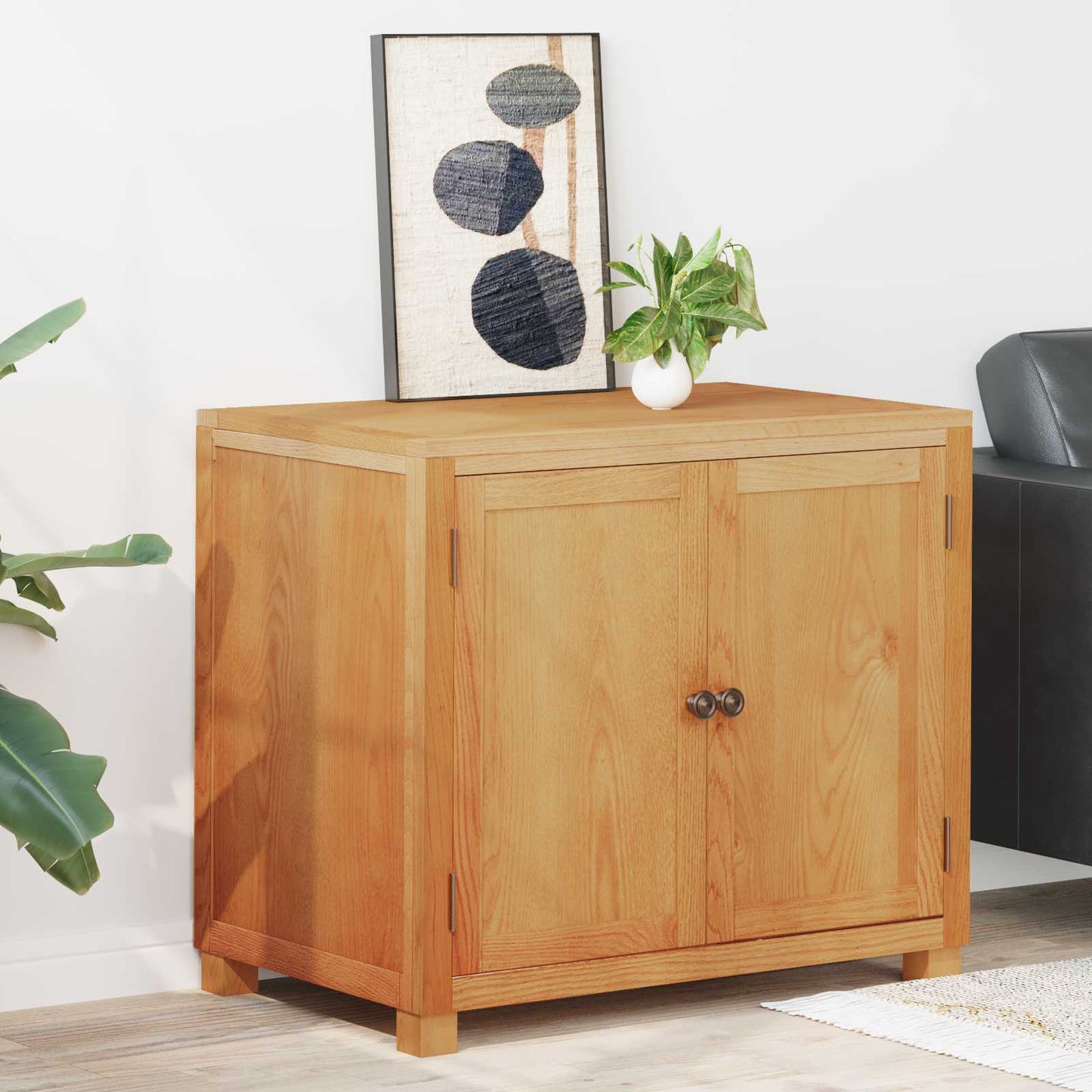 Kabinet med opbevaring Brun 78 x 50 x 70 cm Massivt Eg Træ