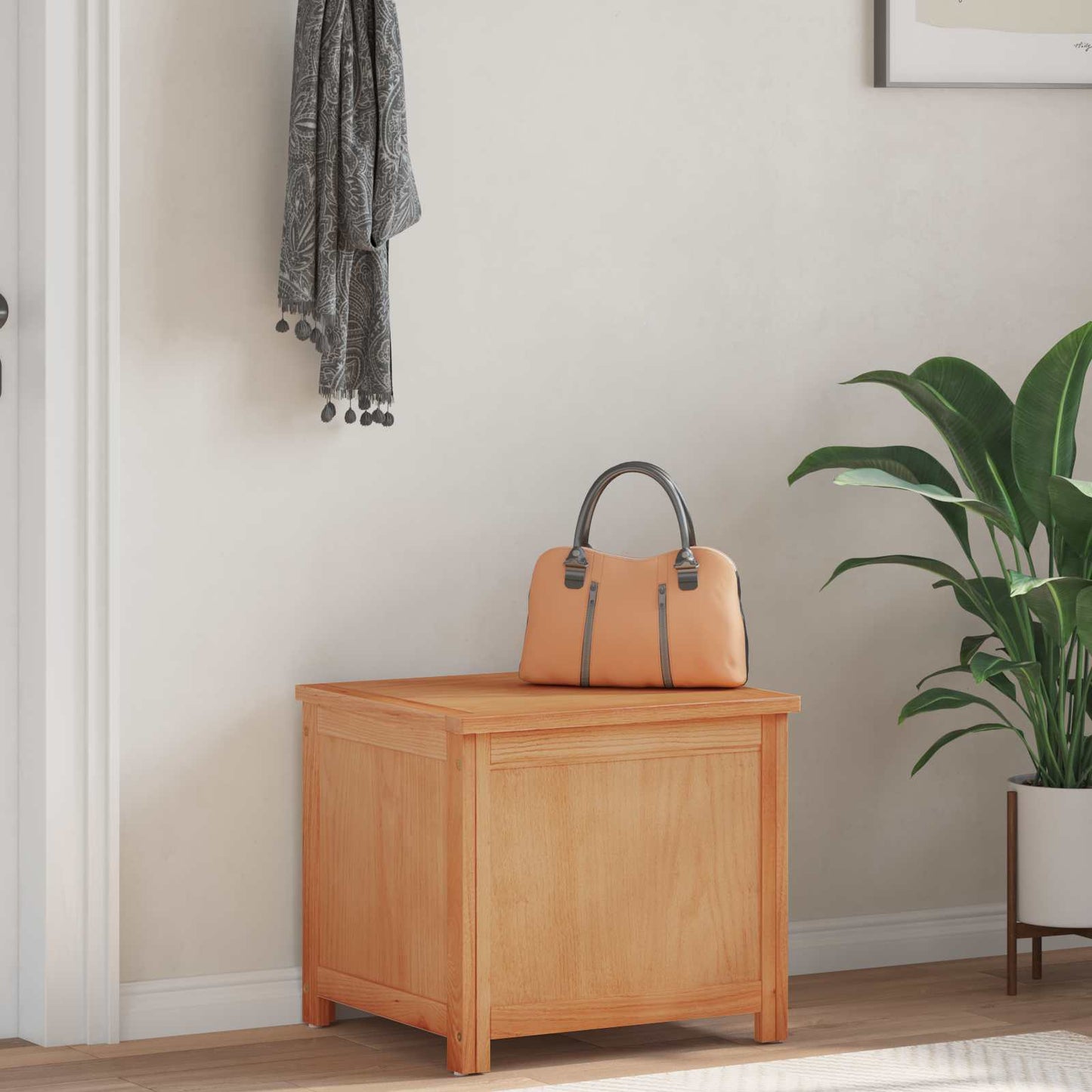 Opbevaringskasse med opbevaring 50 x 45 x 45 cm Massivt Eg Træ
