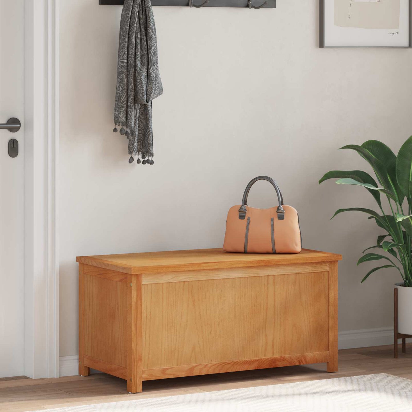 Opbevaringskasse 90 x 45 x 45 cm Massivt Eg Træ