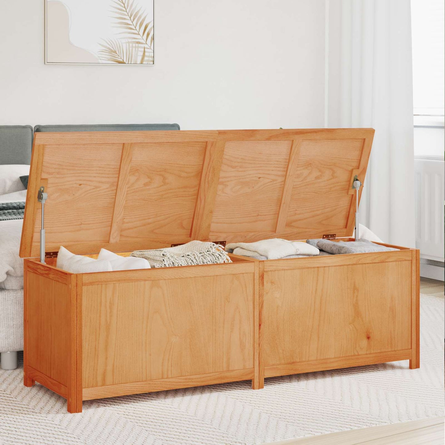 Opbevaringskasse 150 x 45 x 45 cm Massivt Eg Træ
