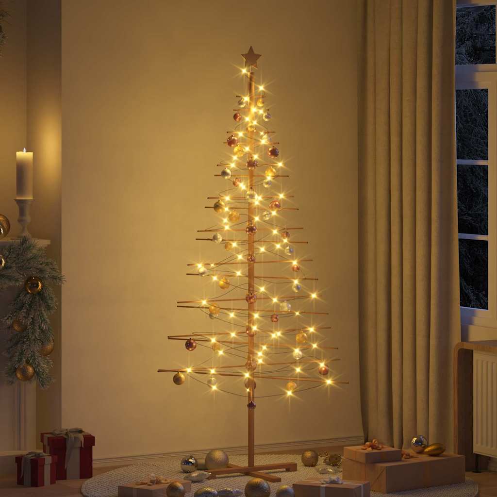 Træ juletræ med stativ Brun 210 cm Bambus