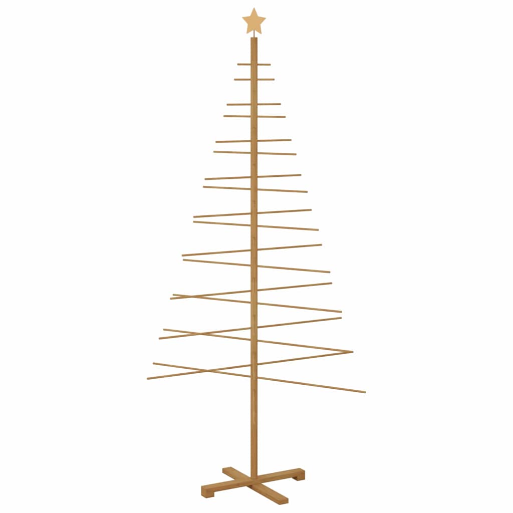 Træ juletræ med stativ Brun 210 cm Bambus