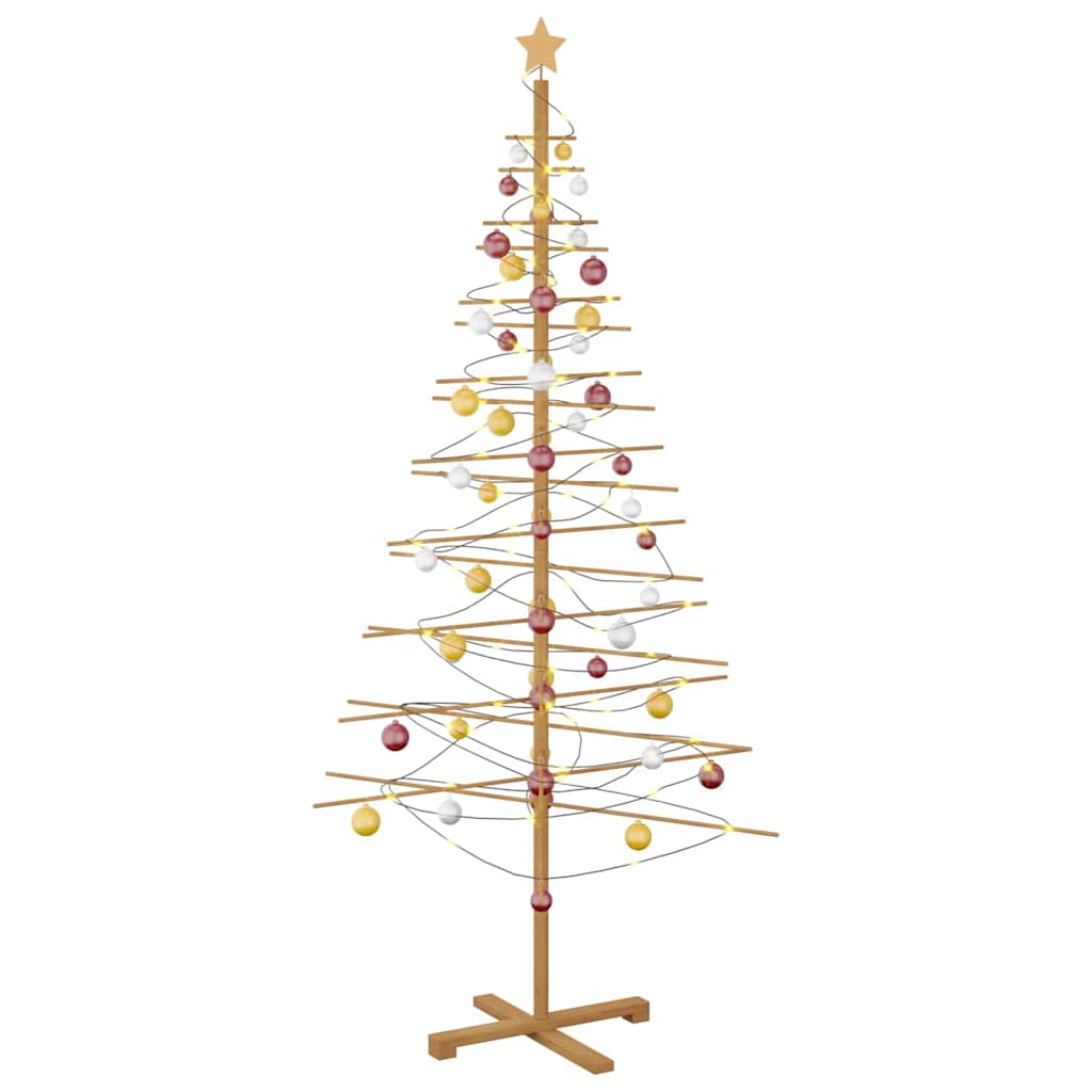 Træ juletræ med stativ Brun 210 cm Bambus