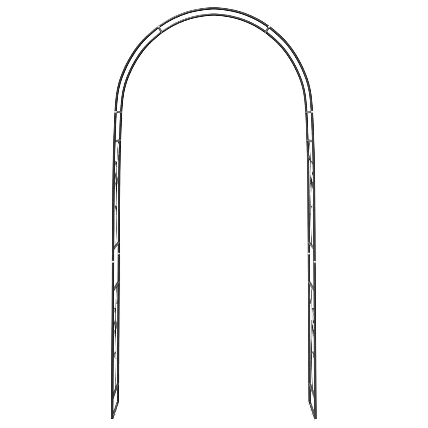 Havebue Blomstret Sort 115 x 37 x 231 cm