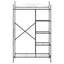 Åben Garderobe med hylde Sort 104,5 x 45 x 172 cm Stål