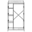 Åben Garderobe med hylde Sort 101 x 43 x 188 cm Stål