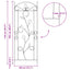 Havehegn 3 pcs Sort 110 x 40 cm Stål