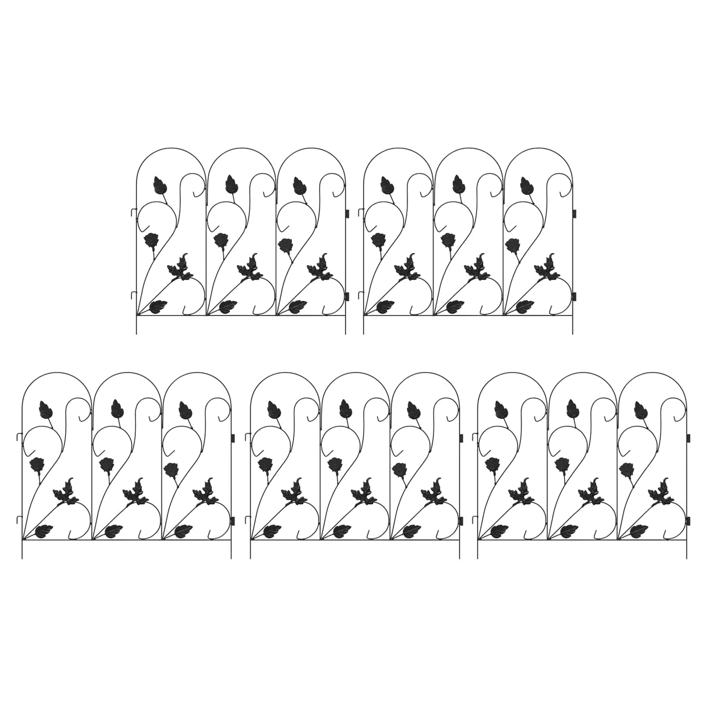Havehegn 5 pcs Sort Stål