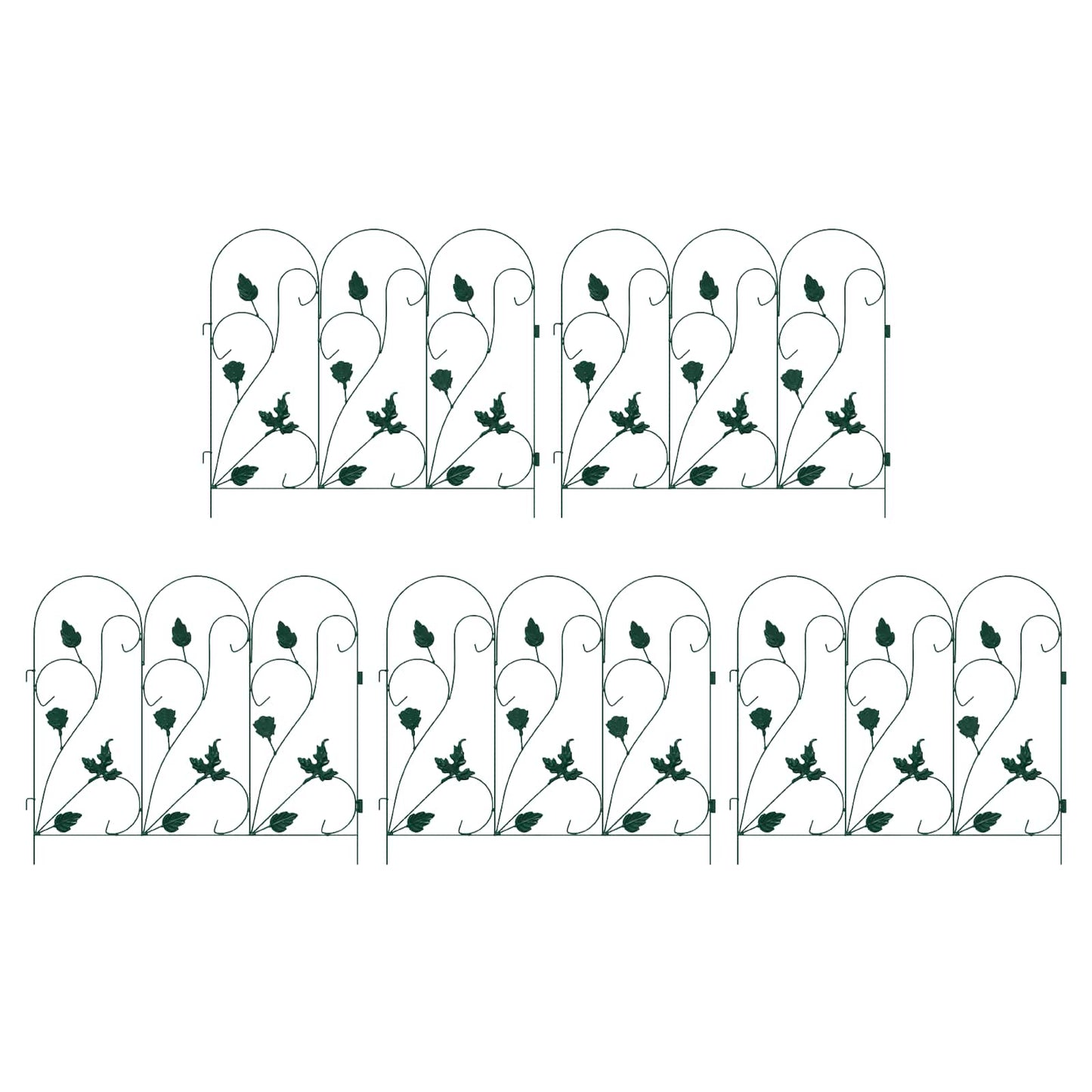 Havehegn 5 pcs Grøn Stål