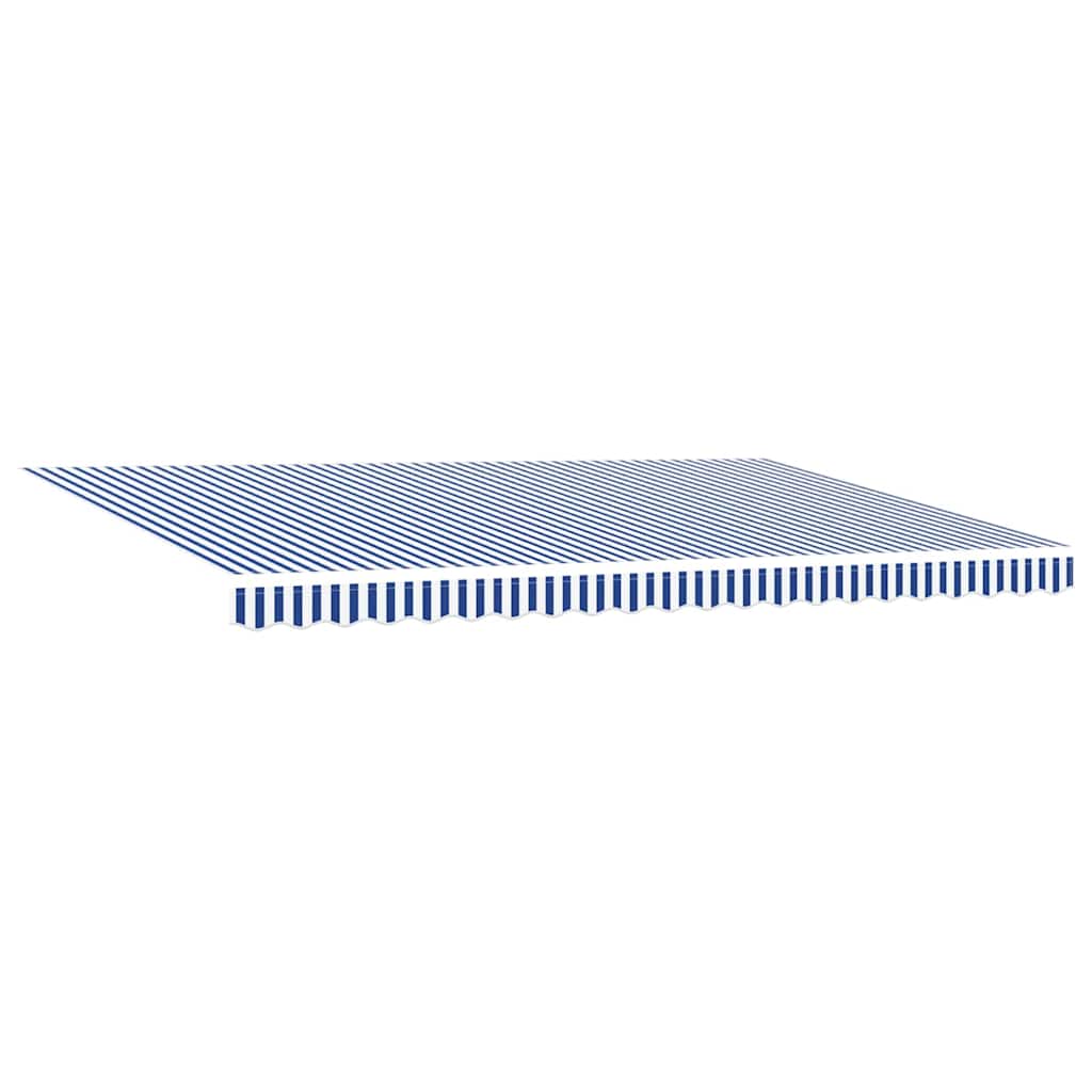 Utrækkelig Markise Blå og Hvid 500 × 300 cm