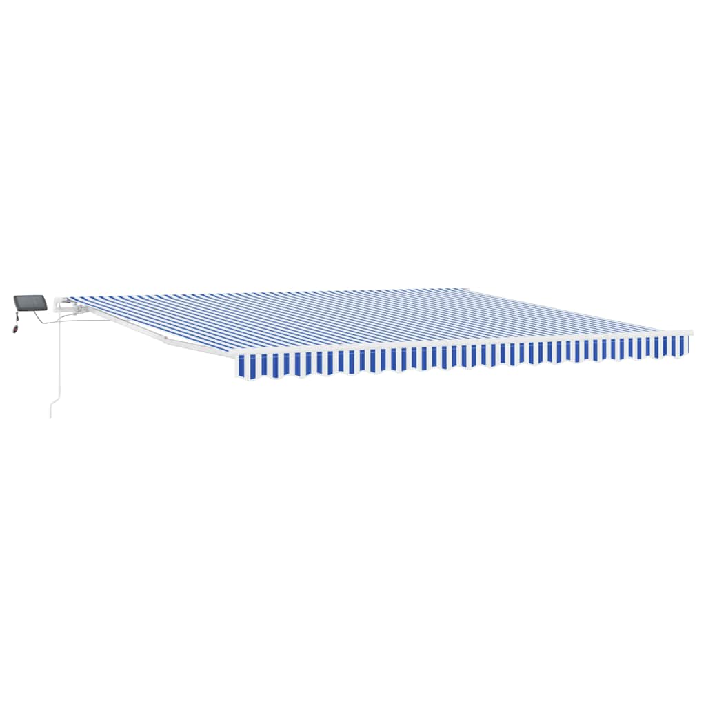 Utrækkelig Markise Blå og Hvid 450 × 300 cm