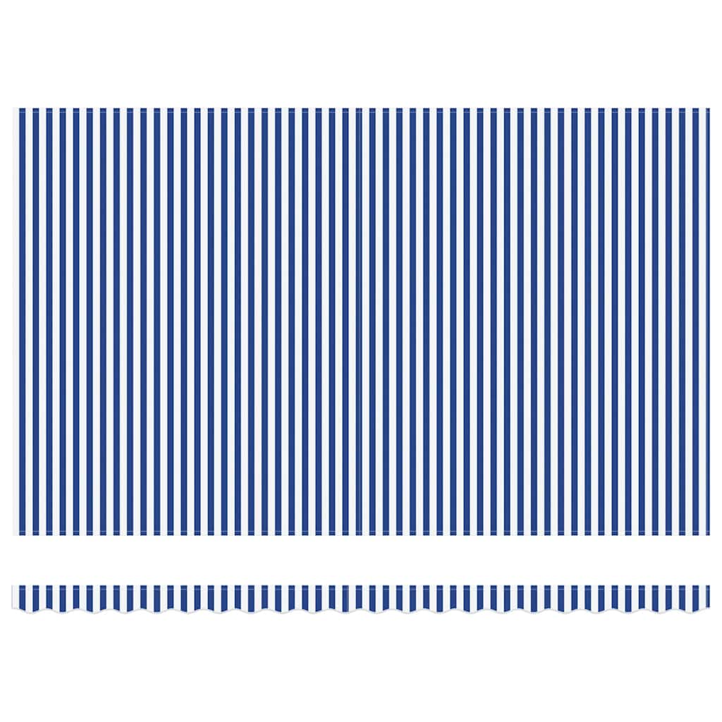 Utrækkelig Markise Blå og Hvid 450 × 300 cm