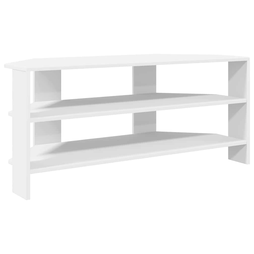 HjørneTVskab 102x40,5x45cm Hvid Konstrueret træ