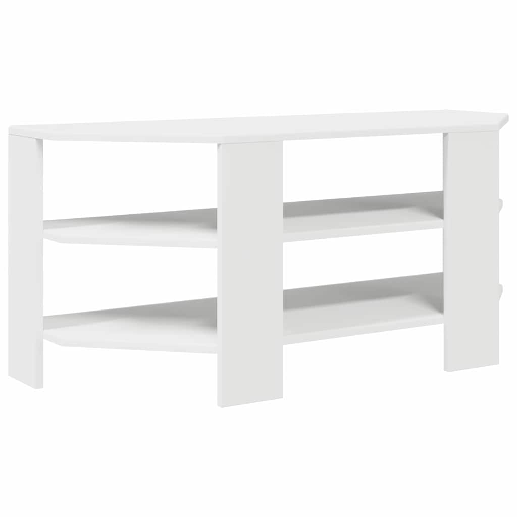 HjørneTVskab 102x40,5x45cm Hvid Konstrueret træ
