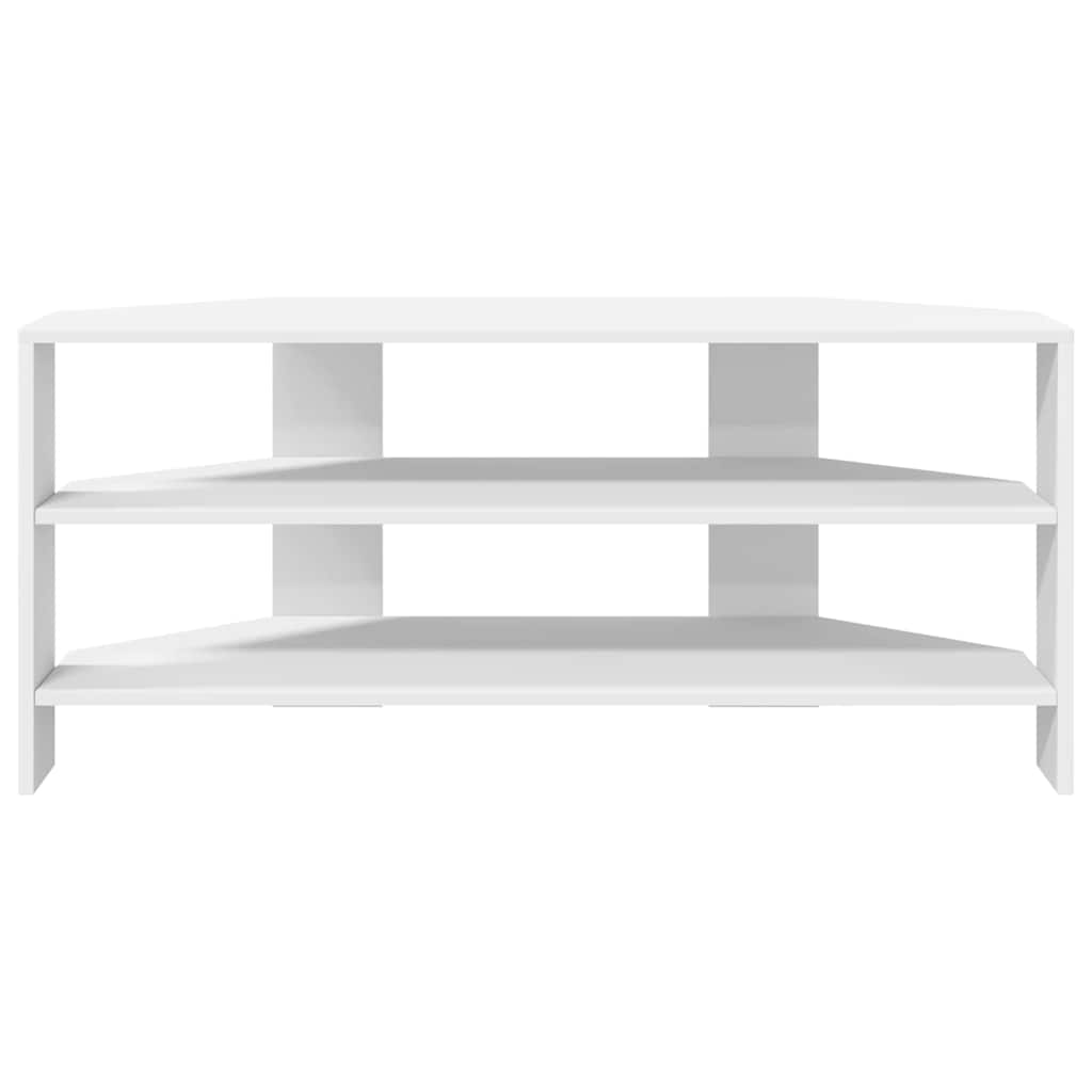 HjørneTVskab 102x40,5x45cm Hvid Konstrueret træ