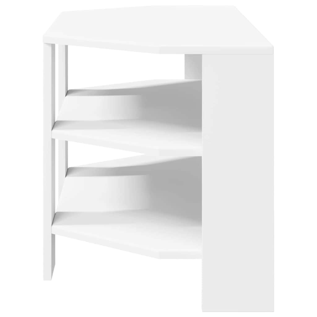 HjørneTVskab 102x40,5x45cm Hvid Konstrueret træ