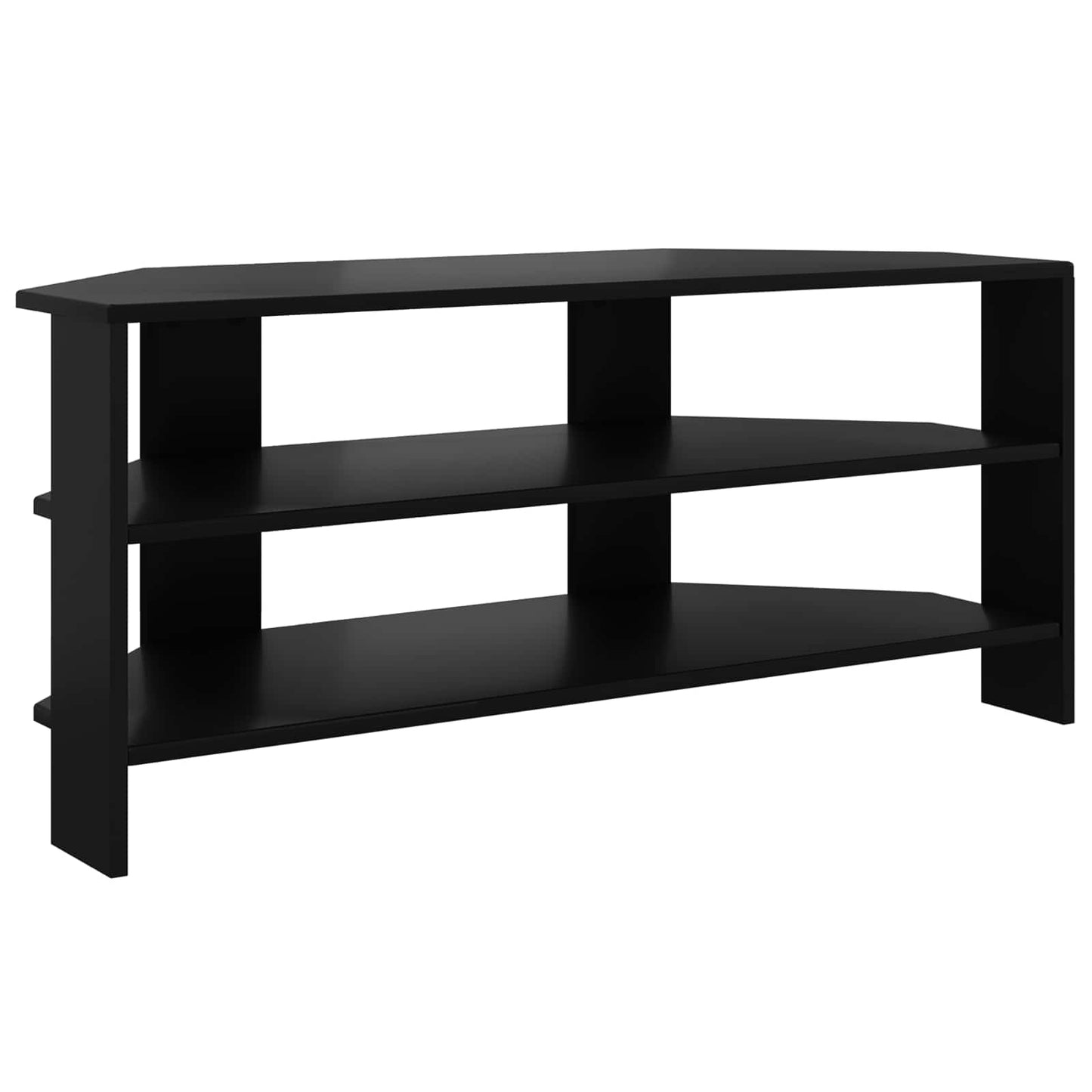 HjørneTVskab Sort 102x40,5x45cm Konstrueret træ
