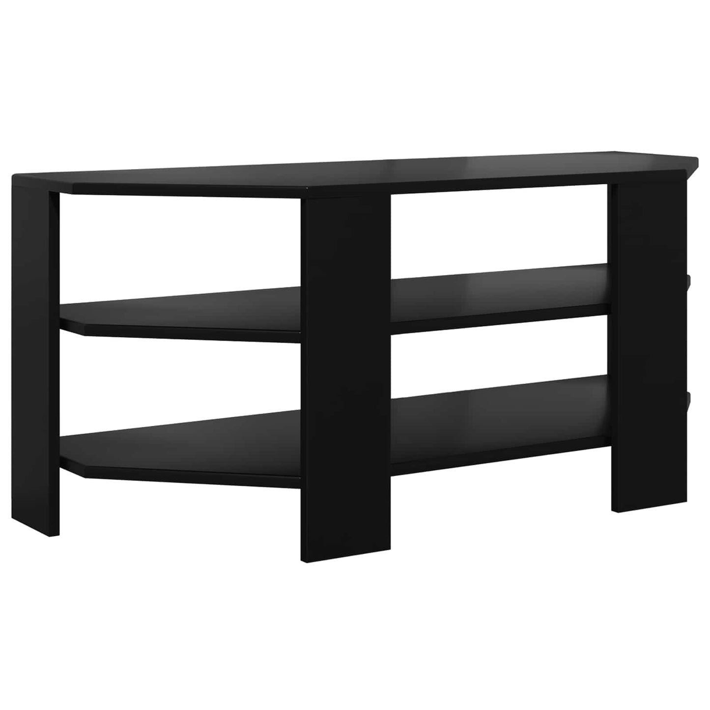 HjørneTVskab Sort 102x40,5x45cm Konstrueret træ