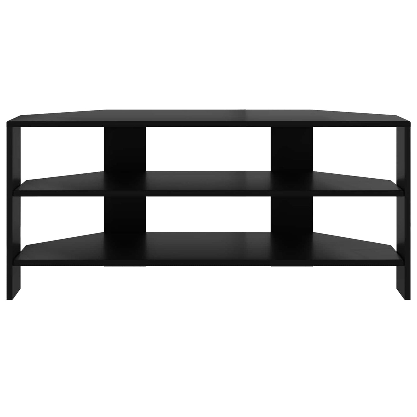 HjørneTVskab Sort 102x40,5x45cm Konstrueret træ
