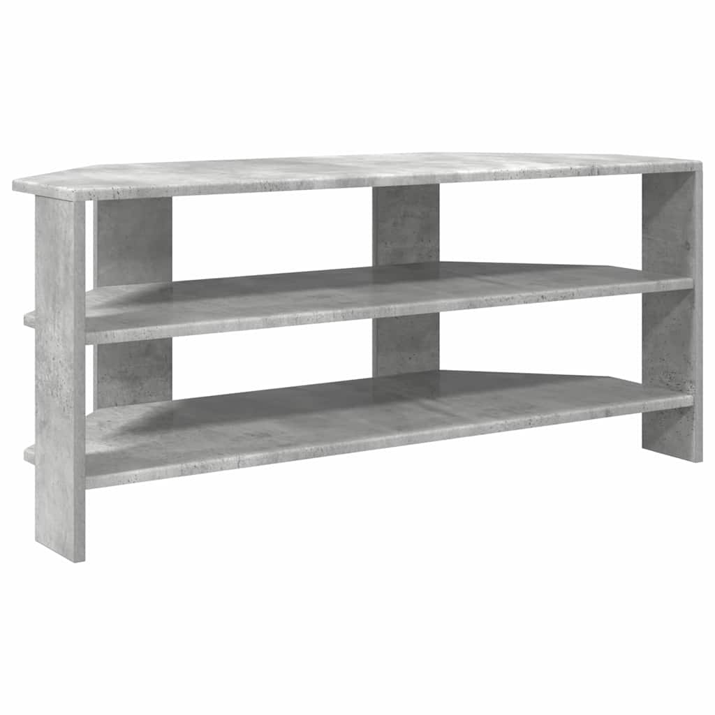 HjørneTVskab Beton Grå 102x40,5x45cm Konstrueret træ