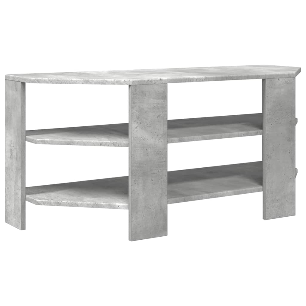 HjørneTVskab Beton Grå 102x40,5x45cm Konstrueret træ