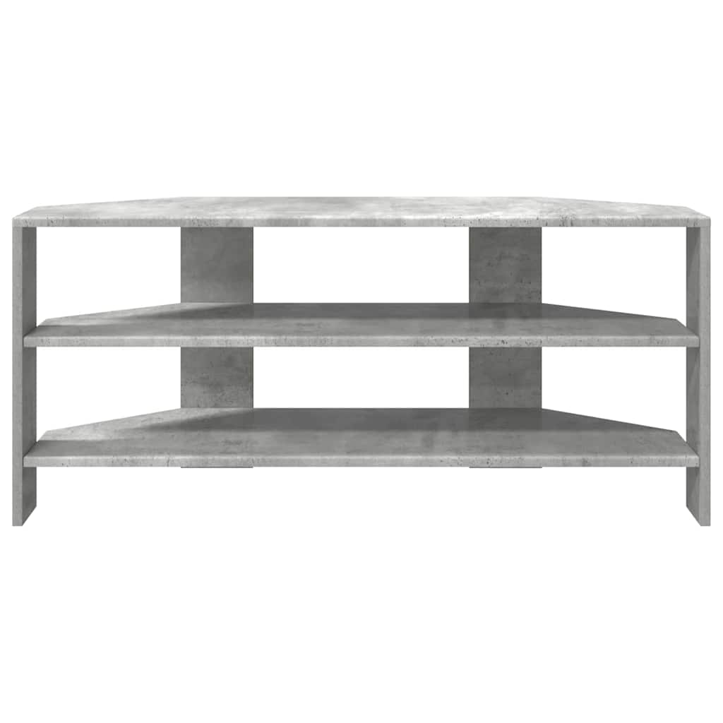 HjørneTVskab Beton Grå 102x40,5x45cm Konstrueret træ