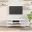 HjørneTVskab Højglans Hvid 102x40,5x45cm Konstrueret træ