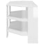 HjørneTVskab Højglans Hvid 102x40,5x45cm Konstrueret træ