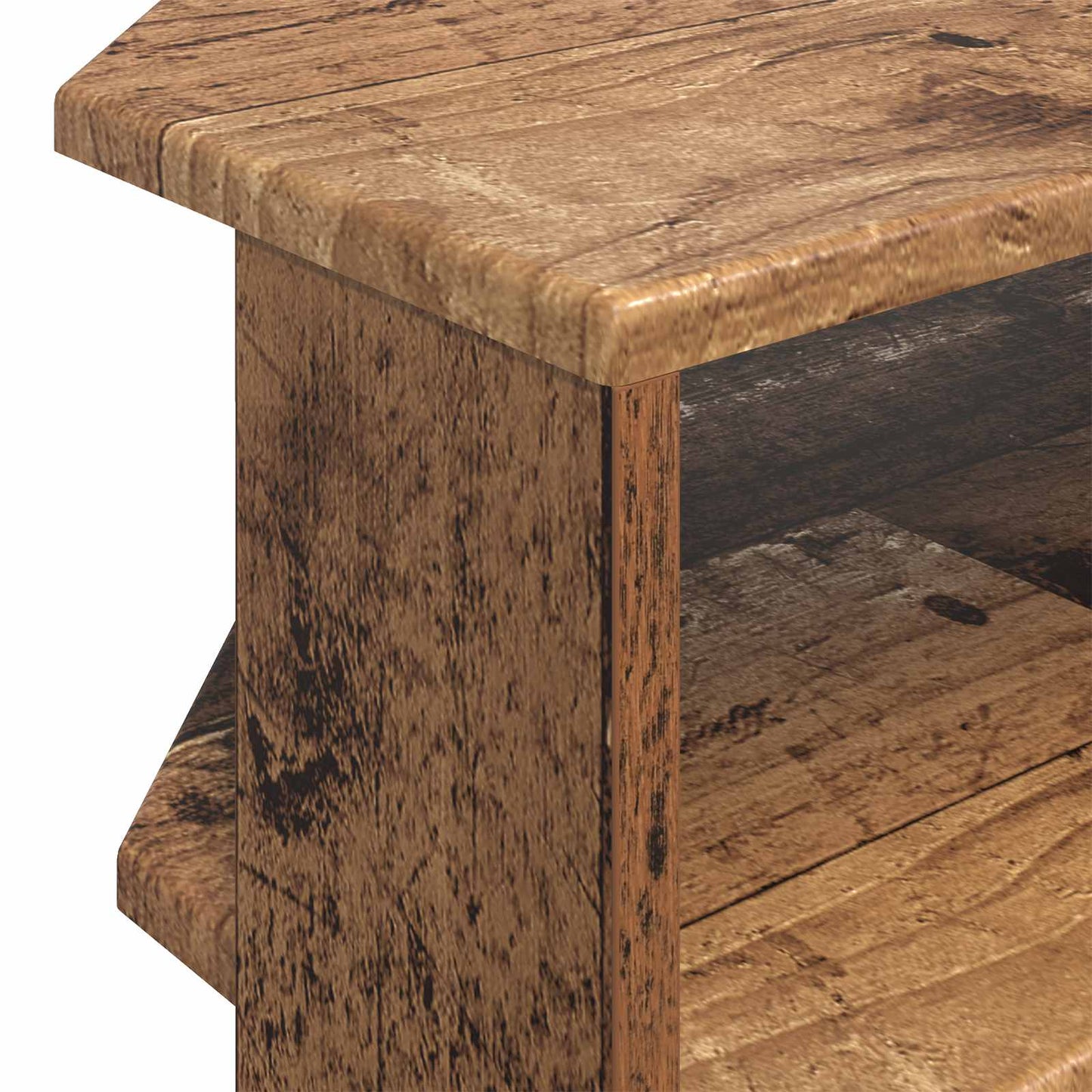 HjørneTVskab Gammelt træ 102x40,5x45cm Konstrueret træ